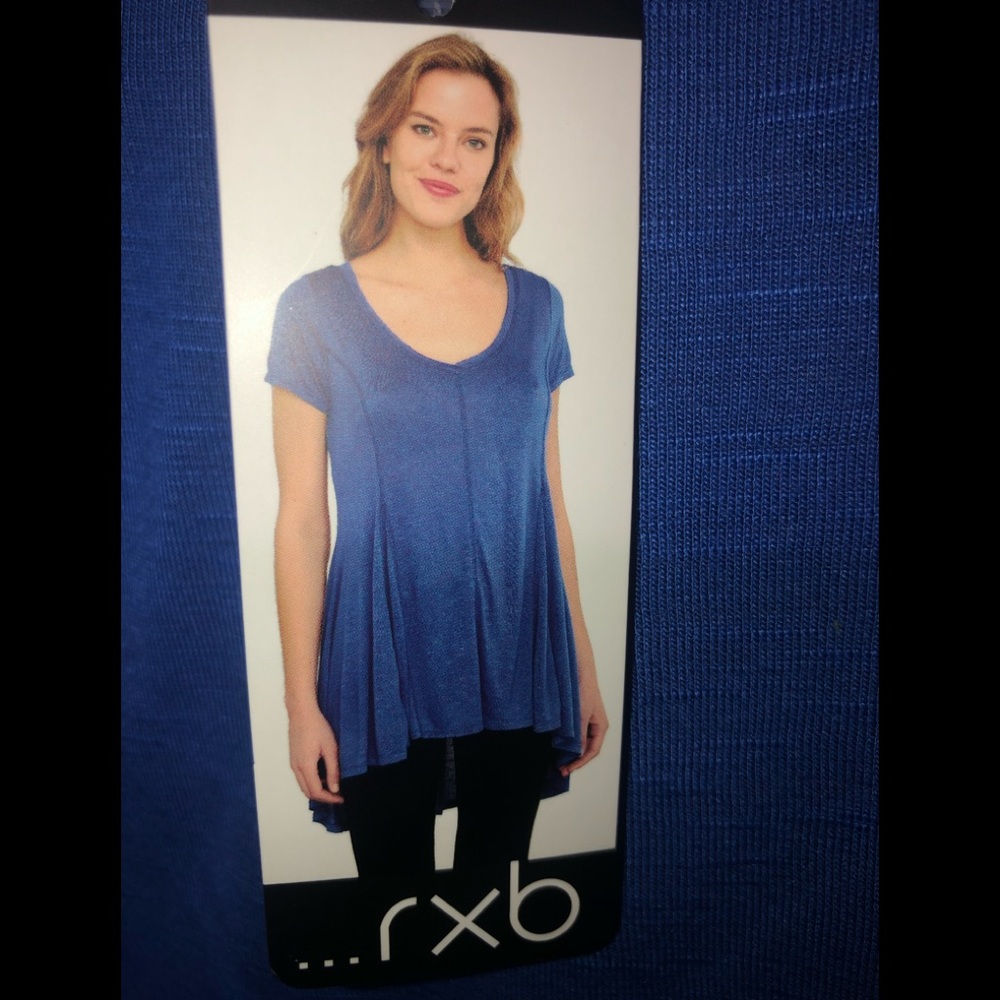 RXB women’s L v neck high low t shirt.